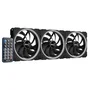 Aerocool Orbit RC Pack de 3 Ventiladores con Iluminación LED RGB y Mando a Distancia